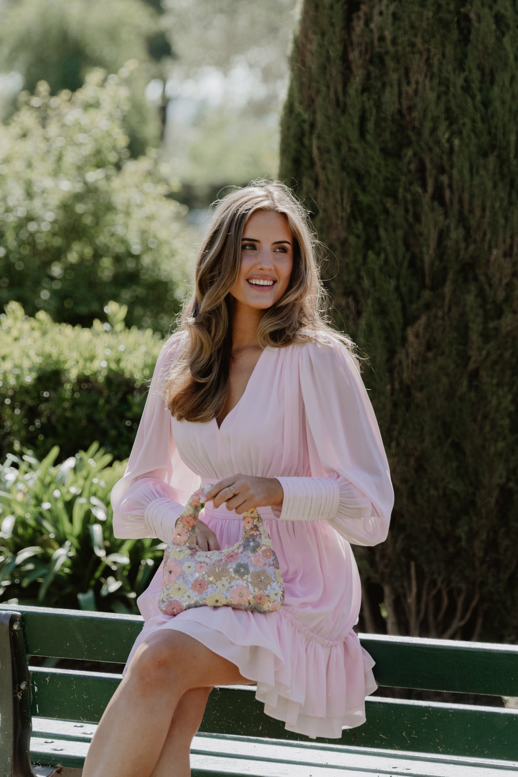 AWBIRDIA Short Dress - Cherry Blossom